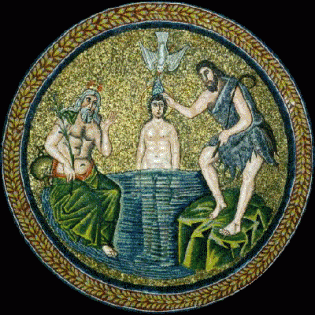 Kristův křest, Ravenna, 1. pol. 6. stol.