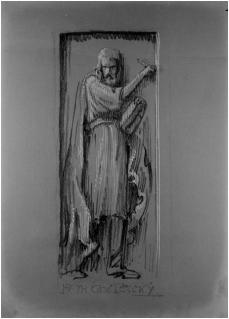 František Bílek, Petr Chelčický, kresba