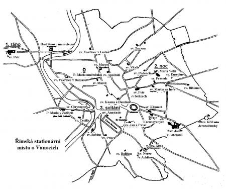 Římská stationární místa o Vánocích